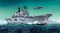 Water ocean Aircraft Carrier British artwork battleships AV-8B 