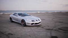 Water ocean cars McLaren Beaches Supercars exotic cars silver 