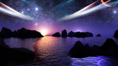 Water ocean outer space