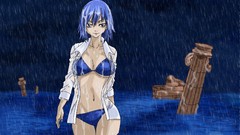Water rain anime girls fairy tail Juvia Lockser