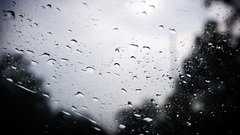 Water rain glass window