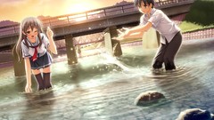 Water school uniforms couple