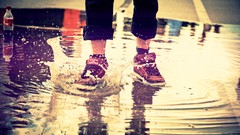 Water Shoes puddles splashes legs body parts