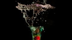 Water splash fruits ) With raw