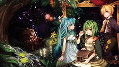 Water Stars Plants dress chest water drops bows pants blondes 