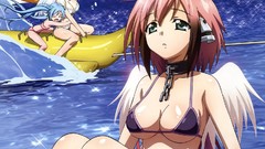 Water summer Beaches anime girls sora no otoshimono swimsuits 