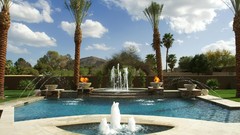 Water swimming architecture sunlight tropic swimming pools