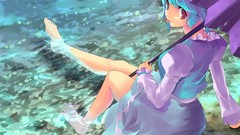 Water touhou dress blue