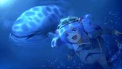 Water touhou Whales swimming