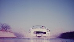 Water vintage chevrolet corvette
