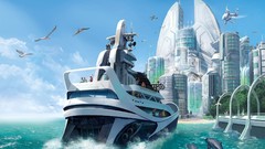 Water wall game Beaches anno 2070