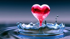 Water water drops Hearts