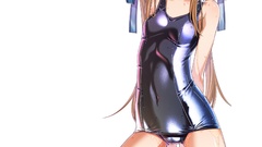 Water white background wet Ribbons shiny blondes long hair 