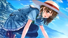 Water wings anime girls brown eyes school uniforms misaki 