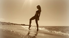 Water woman Beaches sunlight sun rays lingerie models swimsuits