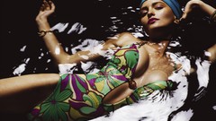 Water woman wet cleavage swimsuits Pania Rose