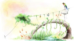 Watercolor digital art artwork