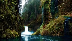 waterfall nature landscape water Oregon USA Punch Bowl Falls