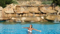 Waterfalls Celebrity bikini top swimming pools Andreia Rodrigues