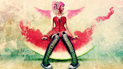 Watermelons sunlight punk girl