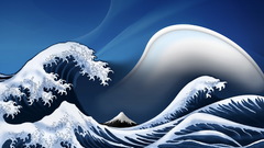 Waves digital art artwork