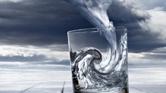Waves glass tornadoes