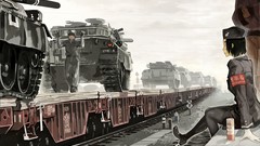 Weapons Anime gloves anime girls tanks goggles uniforms short 