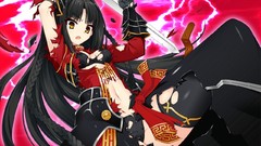 Weapons Anime long hair anime girls bra black hair game cg 