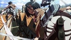 Weapons Anime Swords anime girls short hair black hair mikasa 