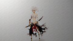 Weapons artwork white hair