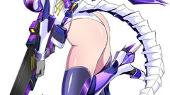 Weapons ass Simple Background huge boobs robot girl