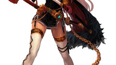 Weapons blade Katana Anime white hair red eyes Swords chains 