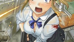 Weapons blood tears running schoolgirls school bows action 