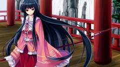 Weapons columns Princess waterfalls red eyes bows skirts long 