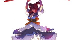 Weapons dress white background red eyes anime girls scythe 