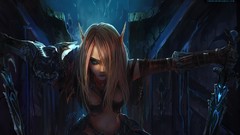 Weapons elves armor gloves Swords blondes long hair world of 