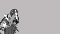 Weapons gray background Katana Manga Swords long hair anime 