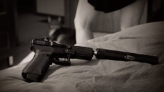 Weapons Guns ammunition Knives glock suppressor red dot sight