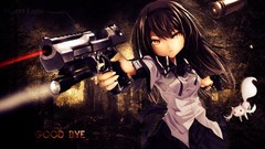 Weapons Guns ammunition shells red eyes bullets case anime 