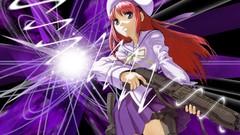 Weapons Guns Anime hats blue eyes school uniforms redheads 