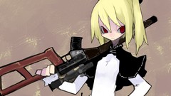 Weapons Guns Anime scope red eyes blondes Dragunov