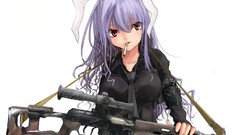 Weapons Guns Anime scope tie white background Cigarettes red 