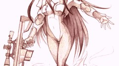 Weapons Guns Anime scope white background sniper Simple 