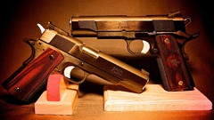 Weapons Guns Army pistols equipment M1911 Les Baer