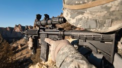 Weapons Guns Army soldiers military m4 firearms Rifles carbine 