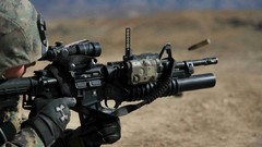 Weapons Guns Army soldiers shooting military m4 firearms Rifles 