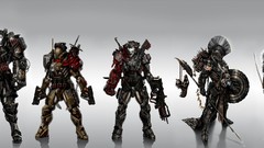 Weapons Guns fur samurai soldiers Team horns ammunition Spartan 