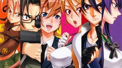 Weapons Guns glasses red eyes Ribbons pink hair blue eyes green 