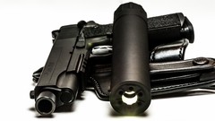 Weapons Guns holster sig sauer .45ACP M1911 handguns suppressor