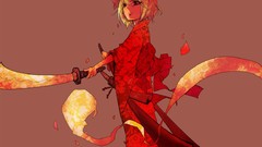 Weapons Katana white hair kimono Swords short hair konpaku 